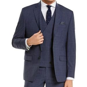 Ralph Lauren Wool Checkered Suit Jacket- 44R